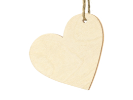 Minikaartje houten hart