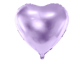 Folieballon paars hart 60cm
