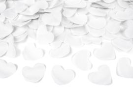 Confetti popper witte hartjes 40 cm