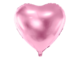 Folieballon hart roze 61cm