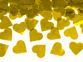 Confetti popper gouden hartjes (60 cm)