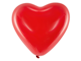 Ballonnen rood hart (6 st)