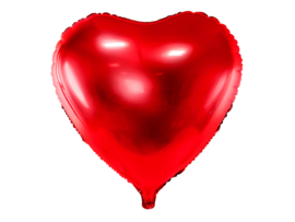 Folieballon hart rood