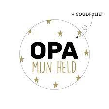 Sluitstickers "Opa mijn held"