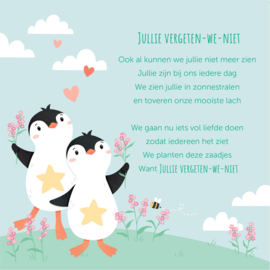 Kaart "jullie vergeten-we-niet" (roze)