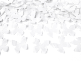 Confetti popper witte vlinders 40 cm