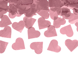 Confetti popper rosé hartjes (60cm)