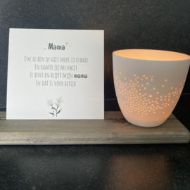 Troostset mama met stralende sterrenlichtjes