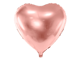 Folieballon hart rosé