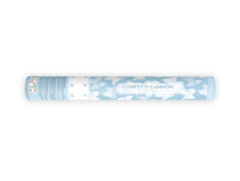 Confetti popper witte vlinders 40 cm