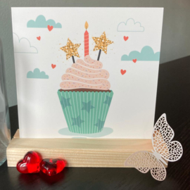 Troost set jaardag (tweeling) cupcake