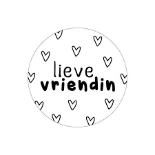 Sluitstickers "lieve vriendin"