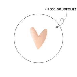 Sluitstickers hart"rosé goud"