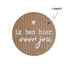 Sluitstickers "Ik ben hier voor jou"