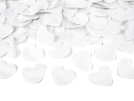 Confetti popper witte hartjes 80 cm