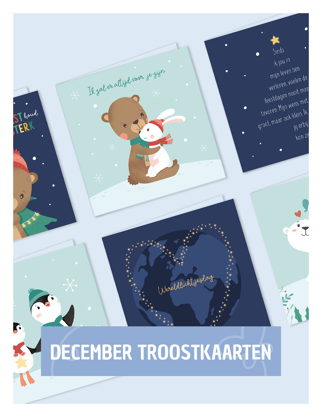 December troostkaarten, kaarten december bij verlies, troostkaart december, troostkaart kerst | Kleine Vlindervoetjes