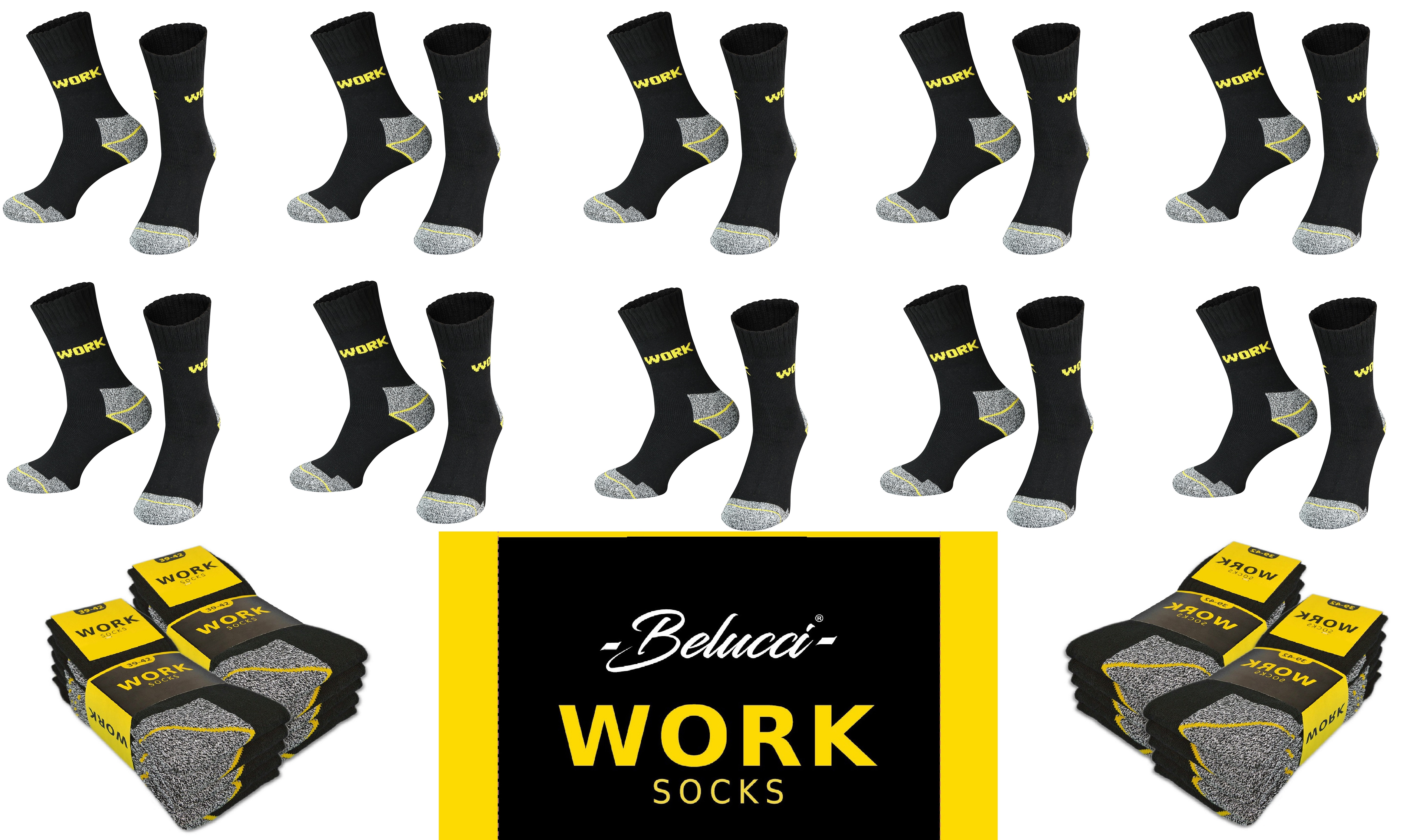 Belucci Work sokken doos van 120 paar grijs melange