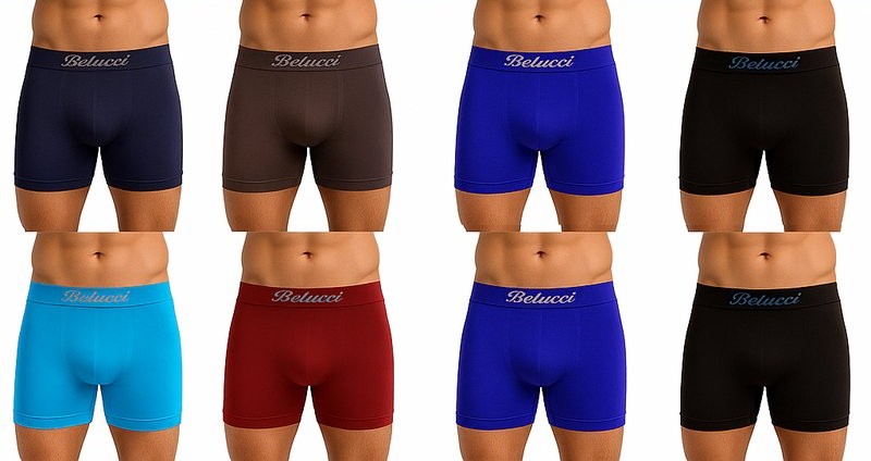 Belucci herenboxers regular kleuren 24 stuks