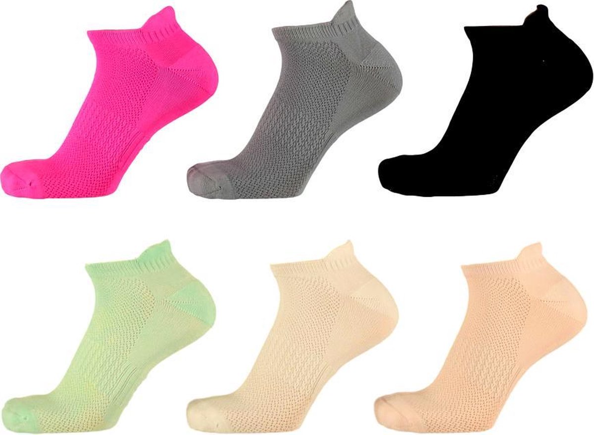 120 paar Xtreme dames sport sneakersokken assorti doos maat 36-41