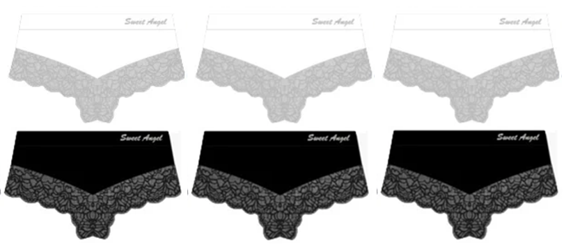 Sweet Angel hipster one size kant zwart/wit