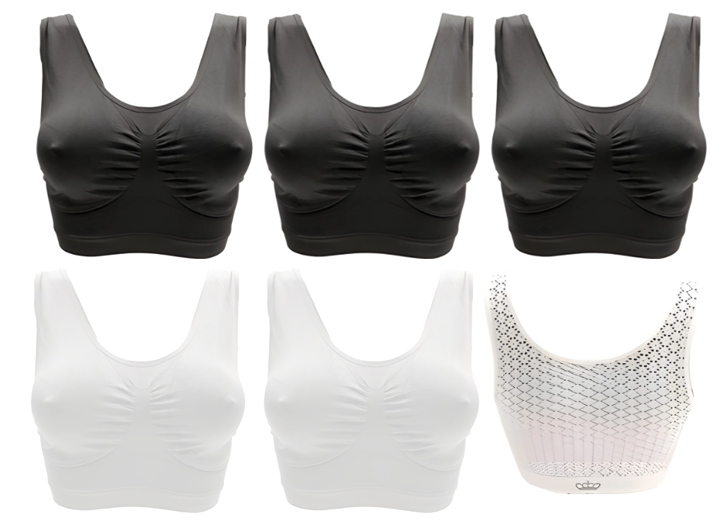 Sweet Angel comfort bra one size zwart/wit