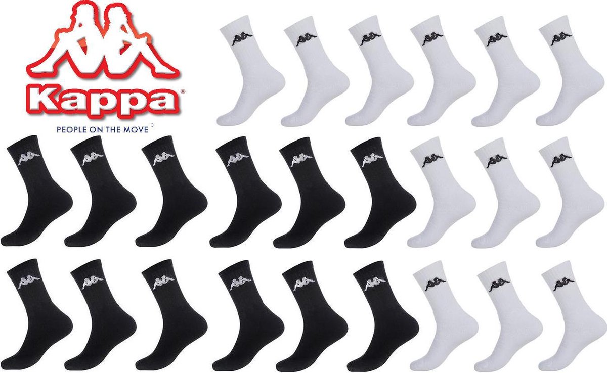 Kappa Sportsokken black&white 120 paar