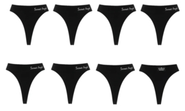 Sweet Angel zwarte effen strings one size