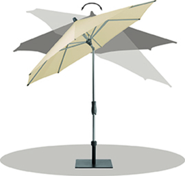 Parasol Glatz ALU-TWIST doorsn. 270 cm.