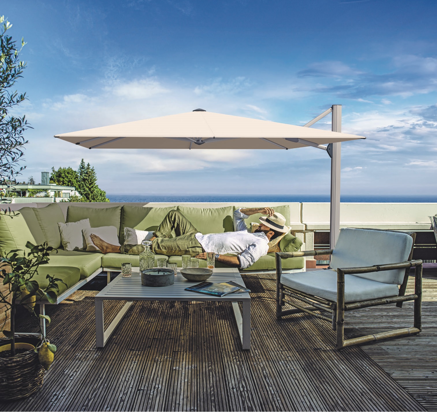 Glatz vrijhangende parasol Ambiente Nova