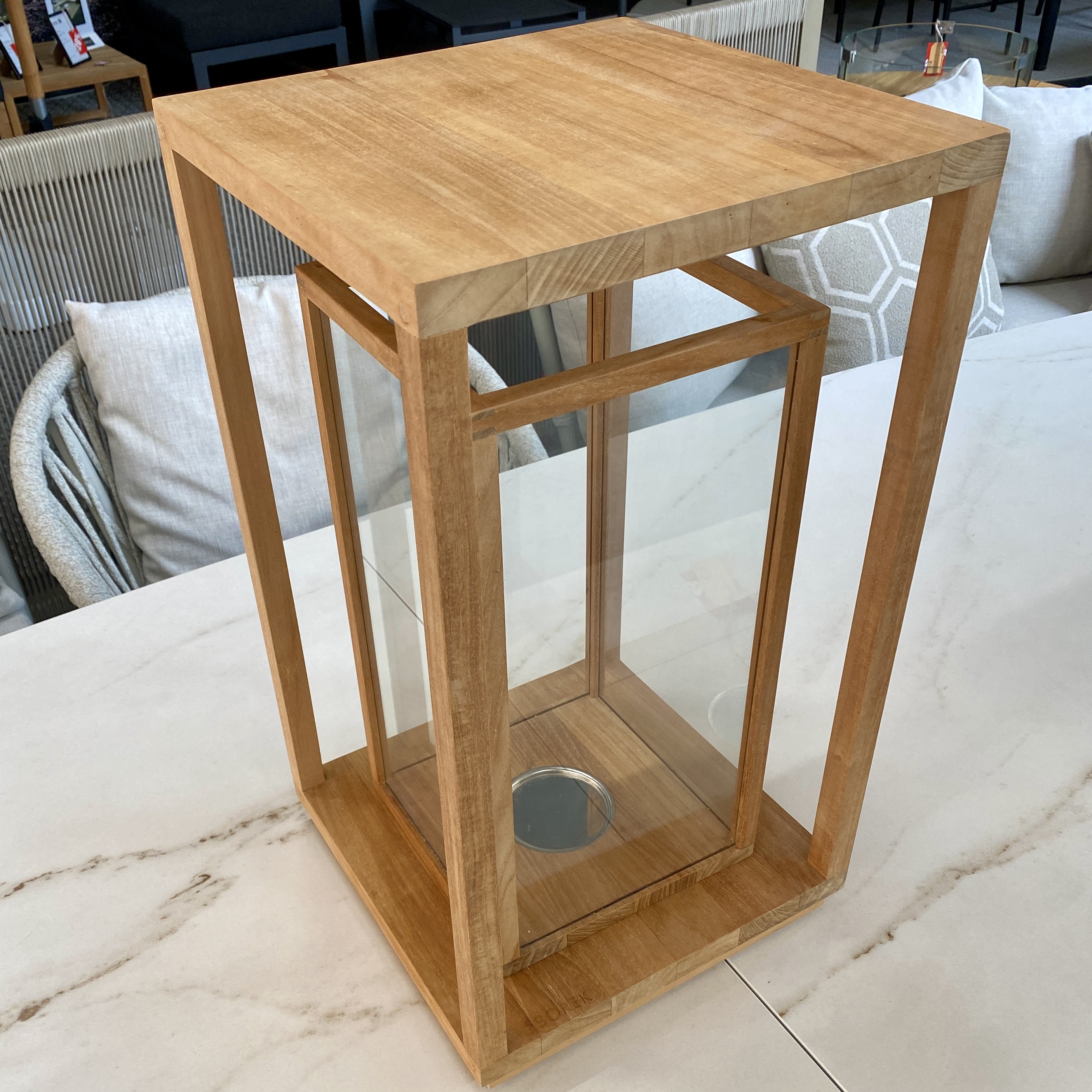 Borek Positano lantaarn medium teak