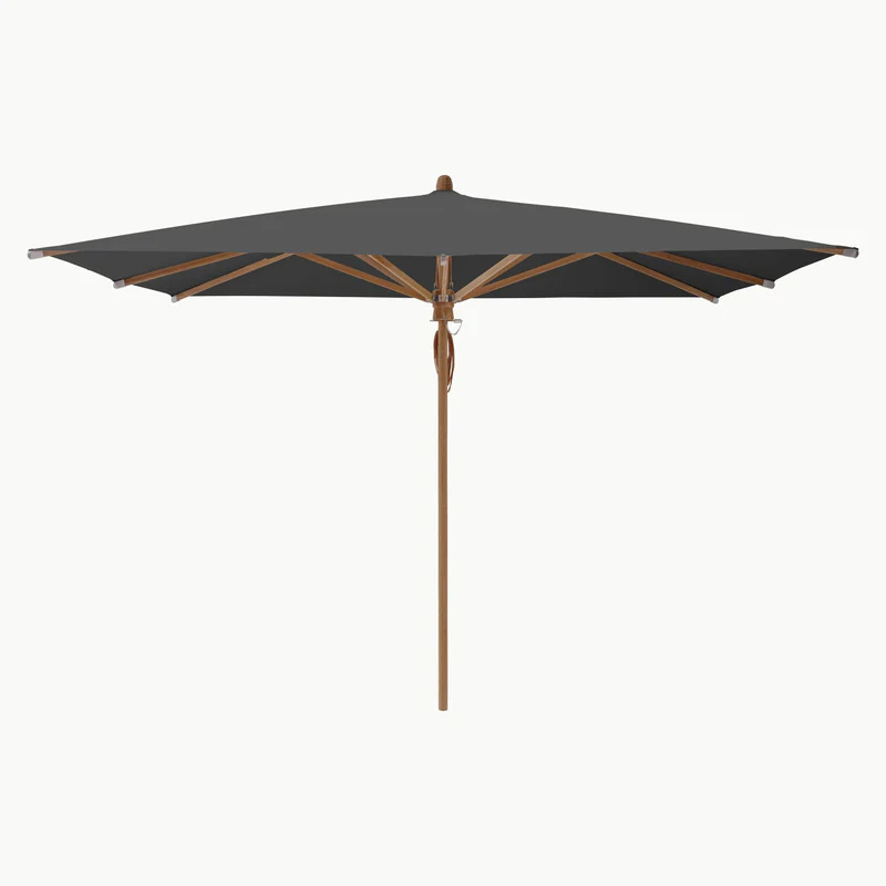Houtstokparasol Glatz teakwood 330x330 cm.