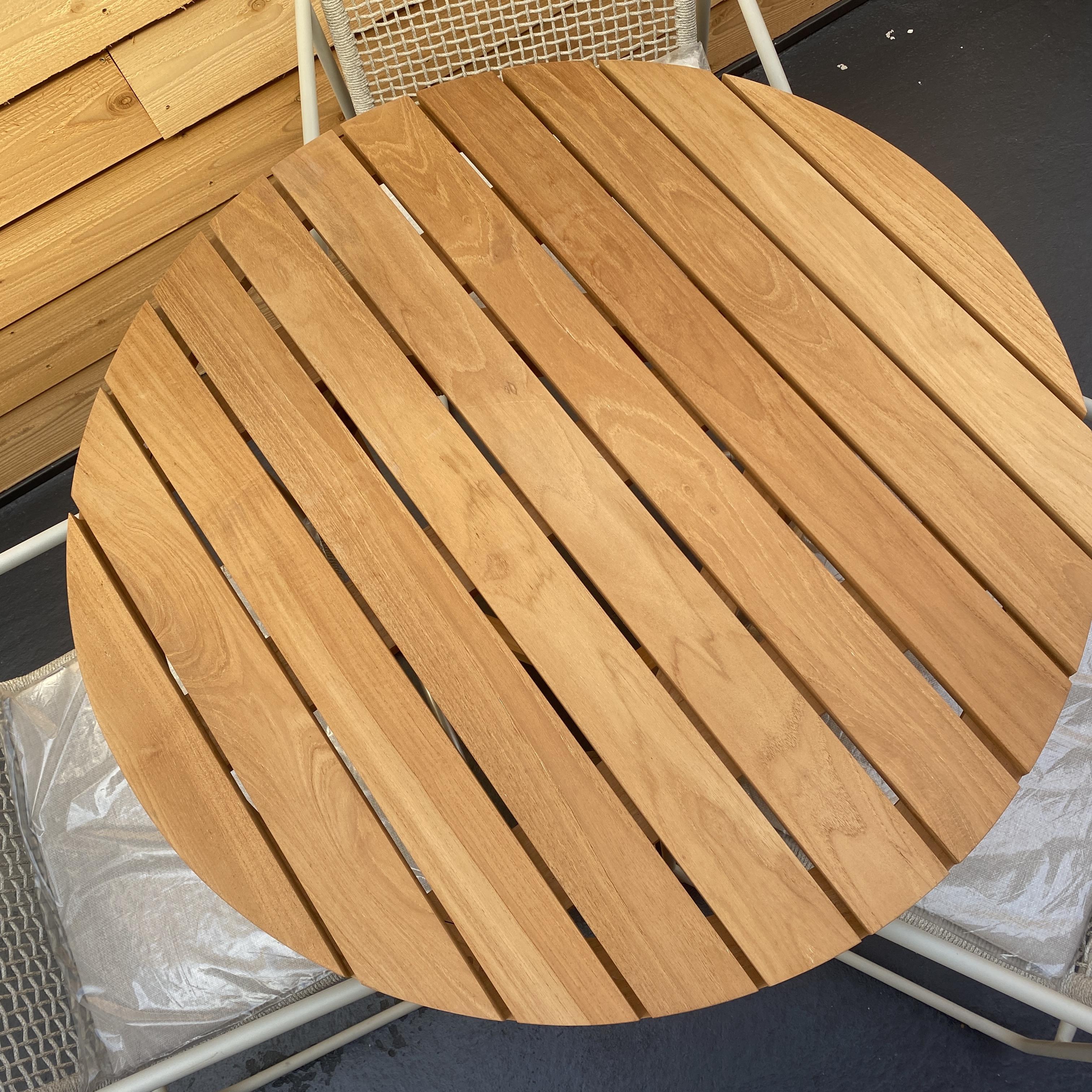 Borek High dining LIMONE Ø 90 cm en tuinstoel MIRA (set van 3)
