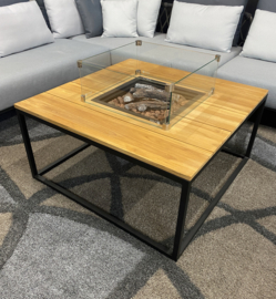 Cosi COSILOFT LOUNGE teak vuurtafel vierkant
