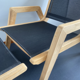 Loungechair Traditional Teak KATE+footstool