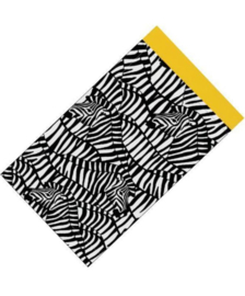 Zebra zwart/wit/geel - 7 x 13