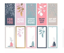 Set cadeaulabels flower