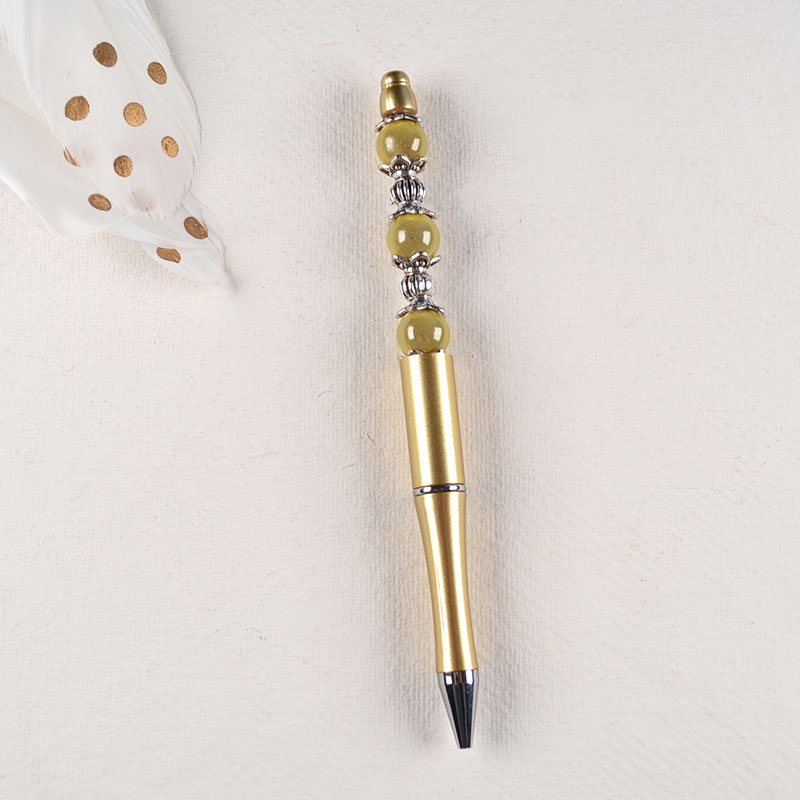 Balpen met Kralen – Lichtgoud met Miracle Beads