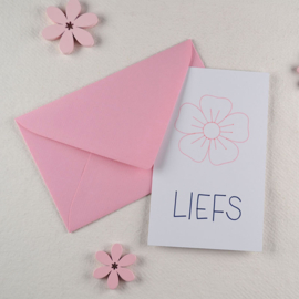Kaart Liefs – Met Roze Envelop