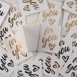 Kaartje Dubbel – For You in Wit met Goud