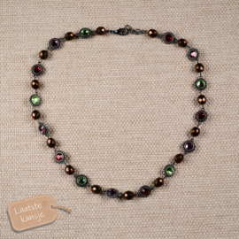 Ketting met Gekleurde Glassteentjes