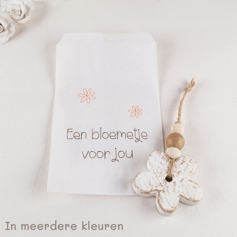 Zakje met Bloemenhanger in Diverse Kleuren