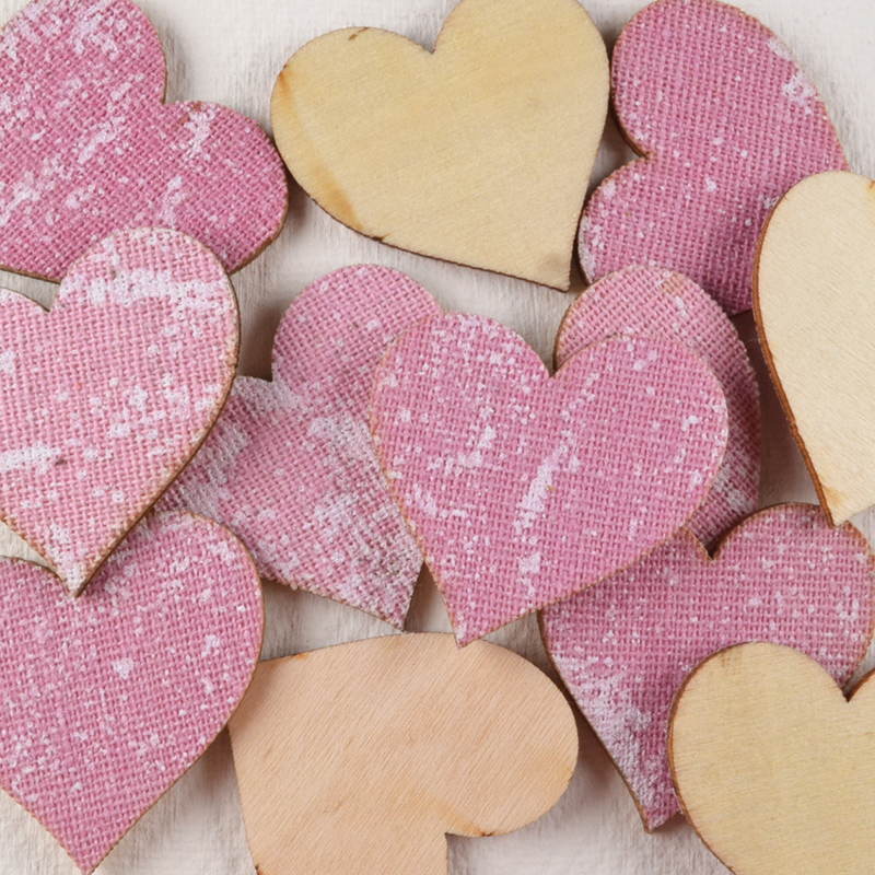 Hartje Hout – Roze met Stoffen Bovenkant