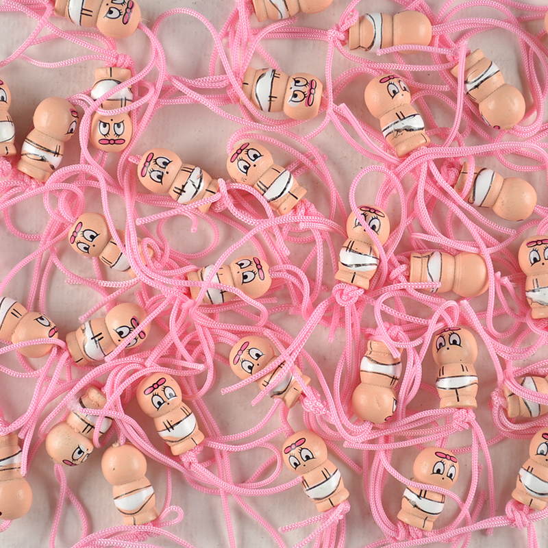 Gelukspoppetje – Baby met Roze Touwtje