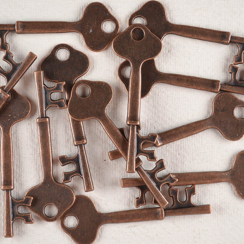 Sleuteltje Metaal Koper – Plat Vintage Model