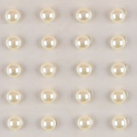 Plakparels Ivoor 5 mm Rond Zelfklevend