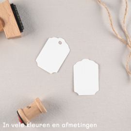 Labels met of zonder gaatje en persoonlijke tekst