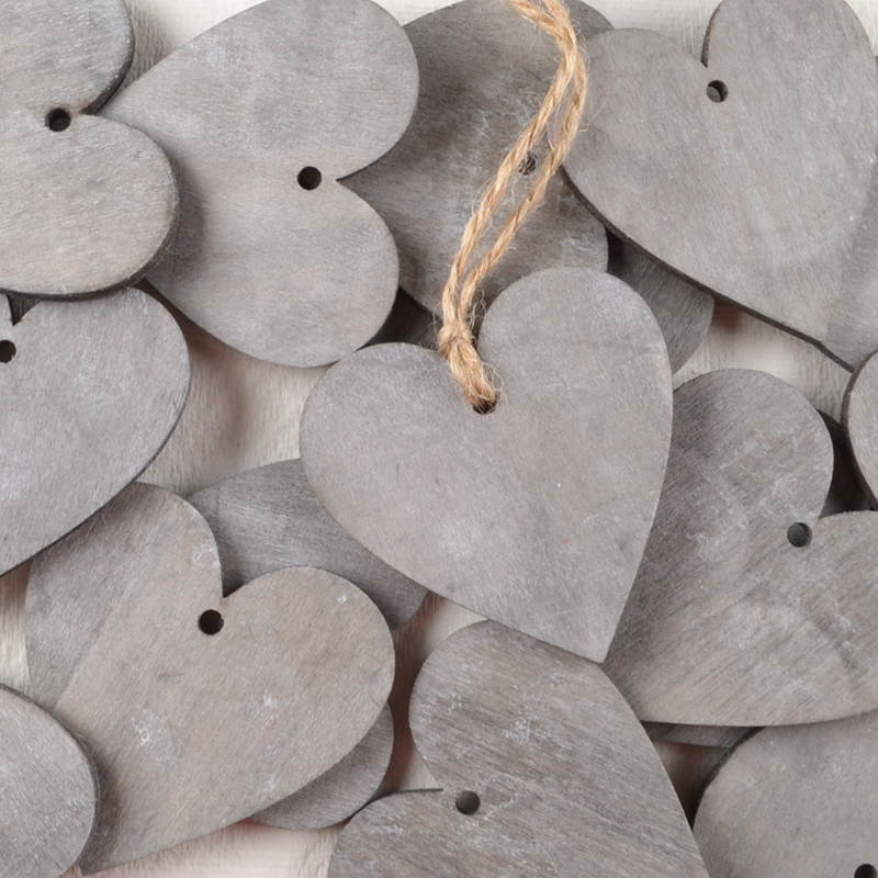 Hartje Hout – Grijs met Gaatje en Touwtje