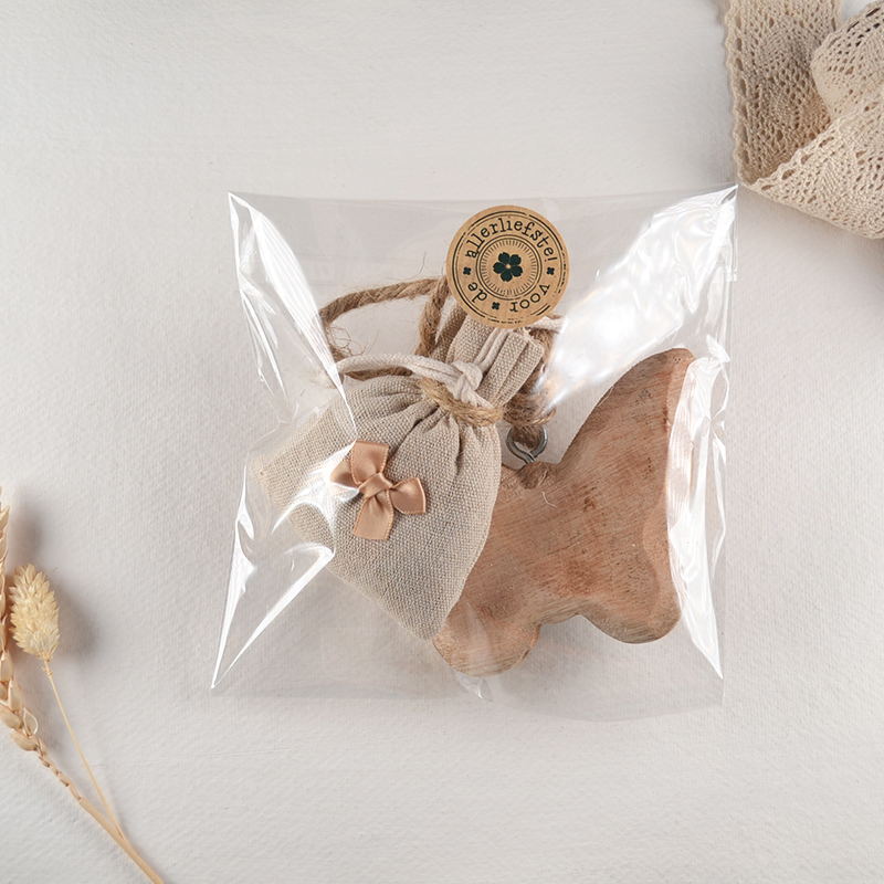 Lief geurcadeautje met lavendel & houten vlinder