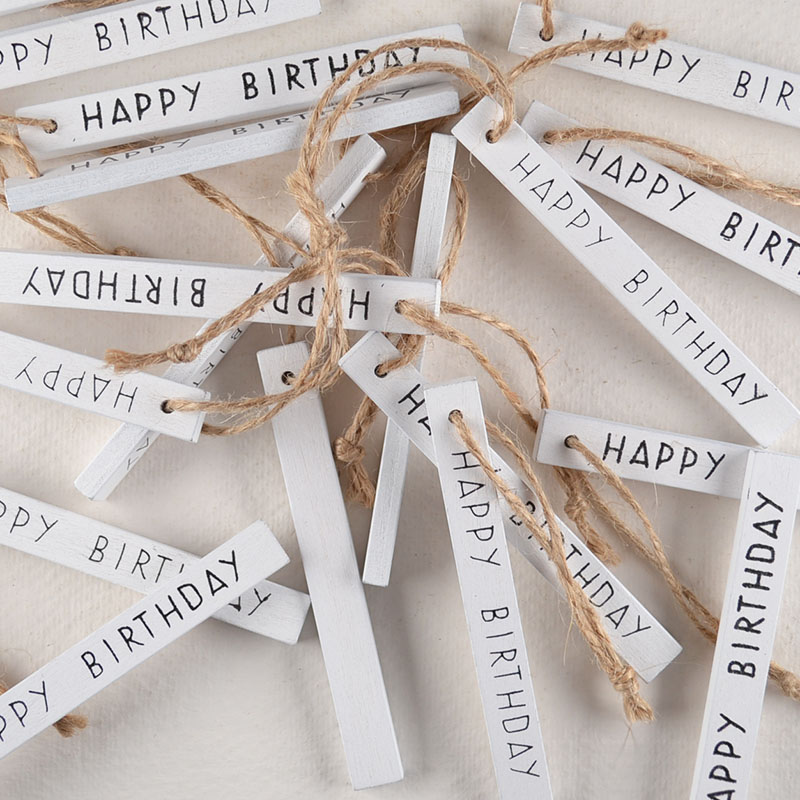 Label Hout – Happy Birthday Gravure