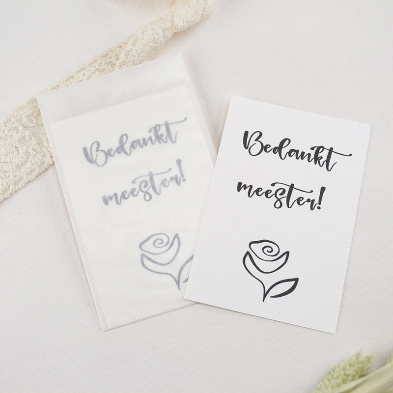Kaartje in Loonzakje – Bedankt Meester